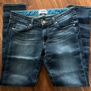 Paige Skyline Skinny Dark Wash Stretch Skinny Jeans 27